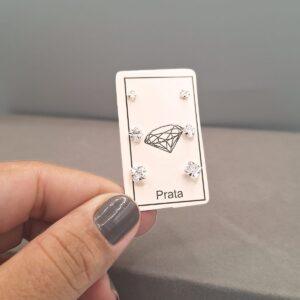 TRIO DE BRINCOS QUADRADOS