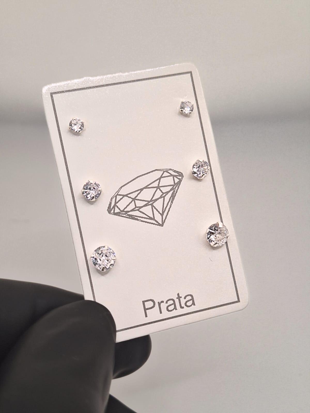 TRIO DE BRINCOS REDONDOS