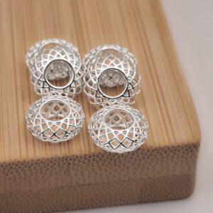 PAR DE BERLOQUE SEPARADOR PRATEADO