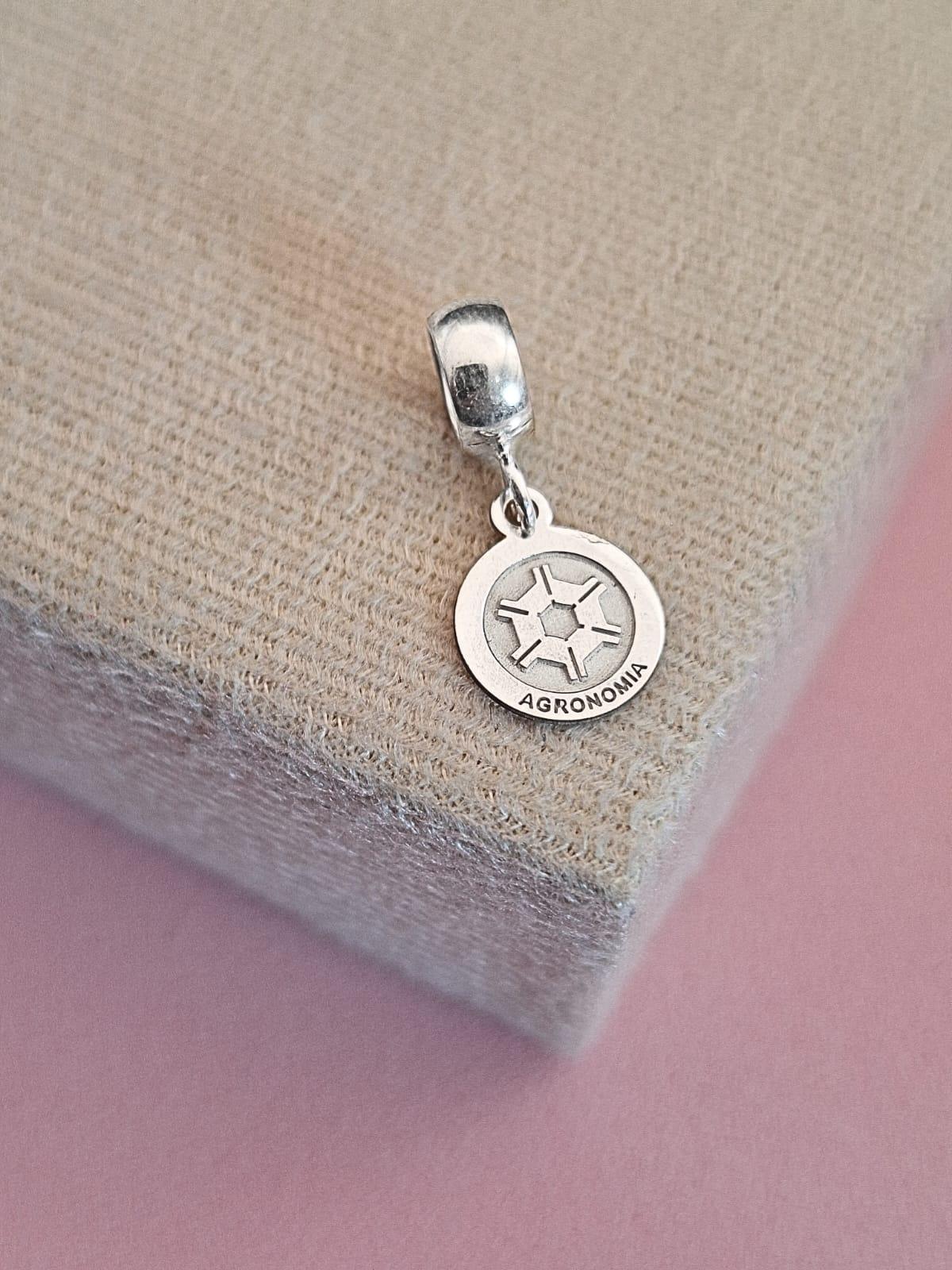 BERLOQUE PROFISSÃO AGRONOMIA EM PRATA 925