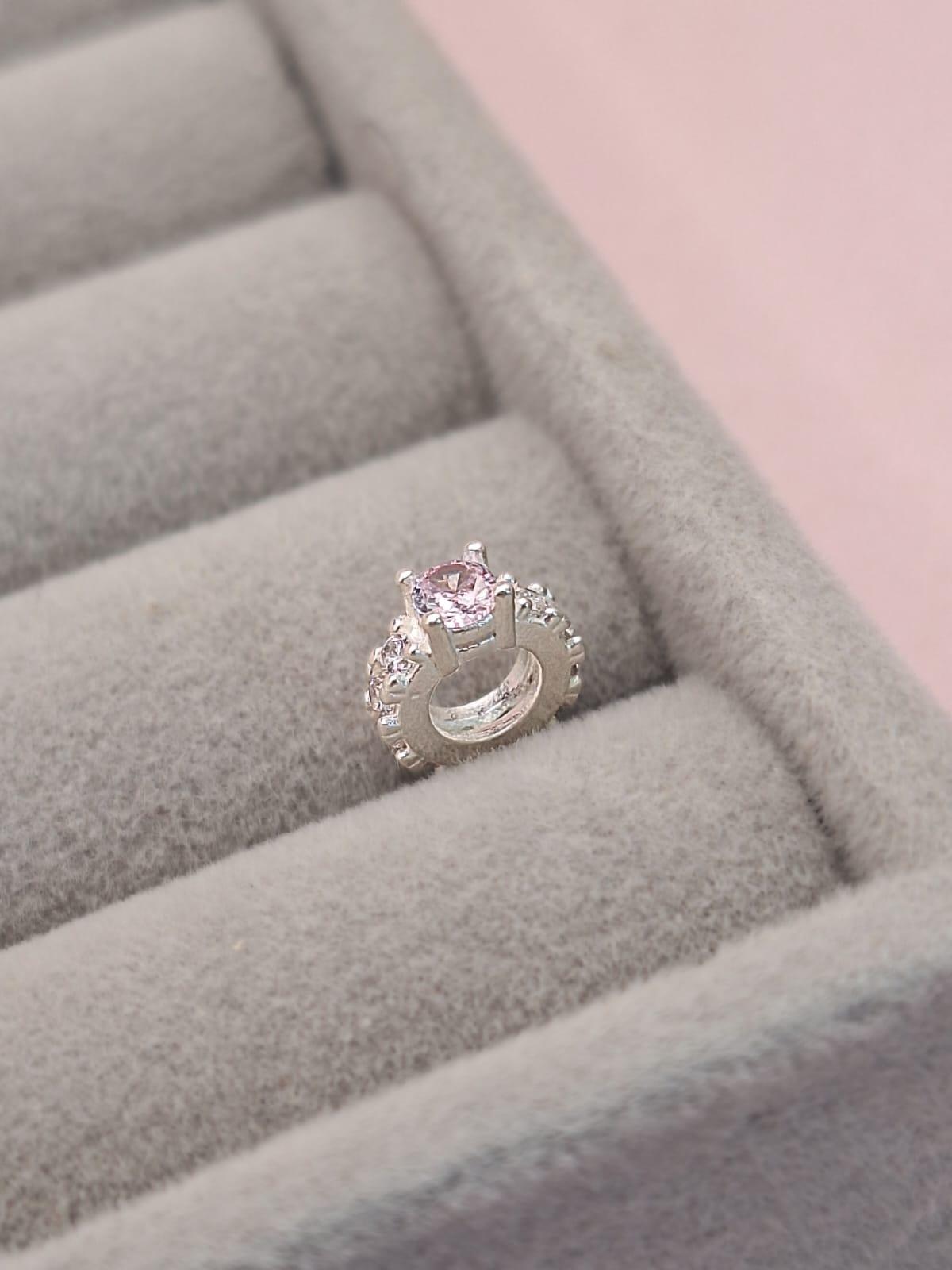 BERLOQUE ANEL DE COMPROMISSO CRAVEJADO EM PRATA 925