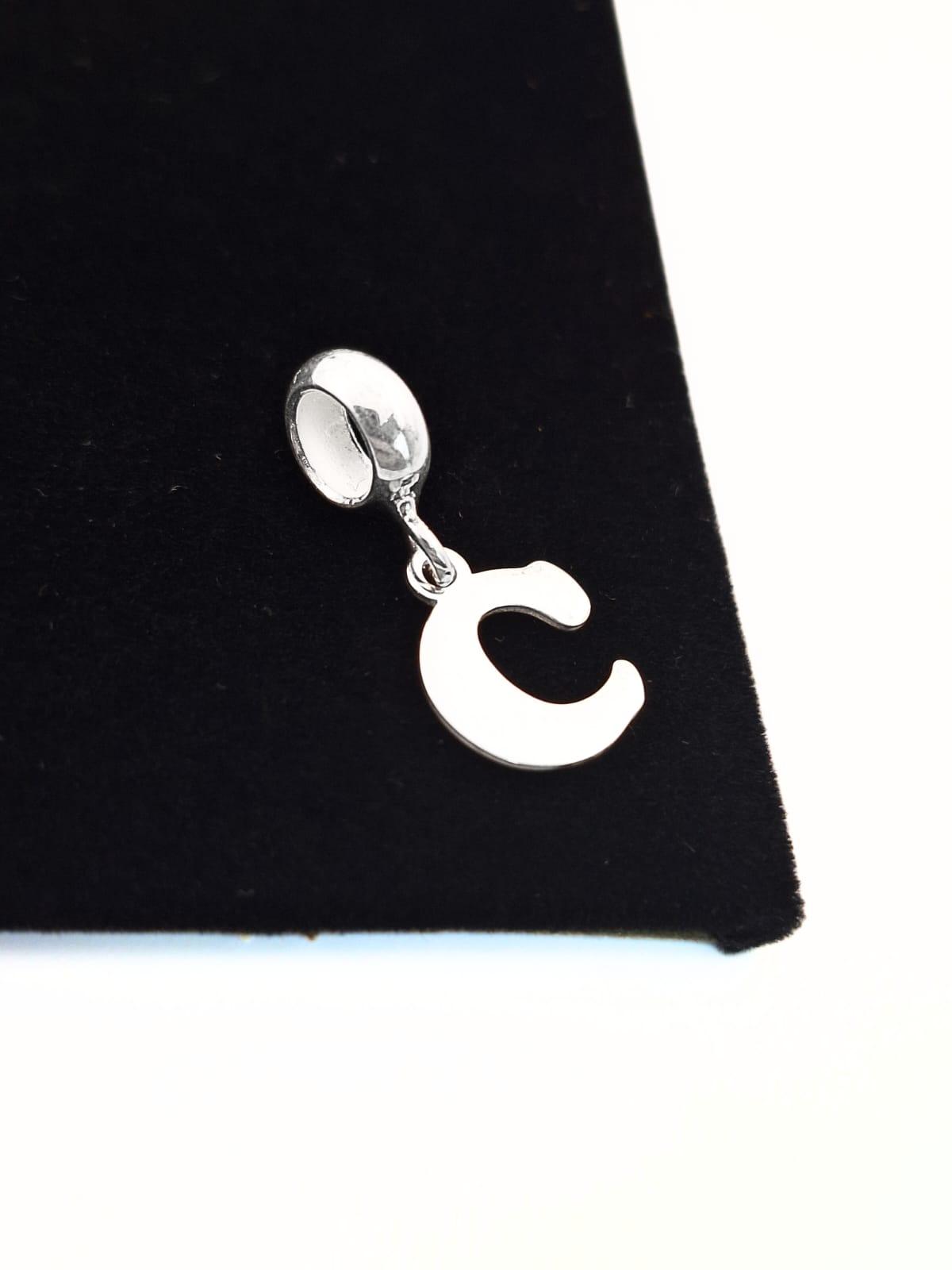 BERLOQUE LETRA C EM PRATA 925