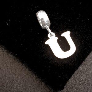 BERLOQUE LETRA U EM PRATA 925