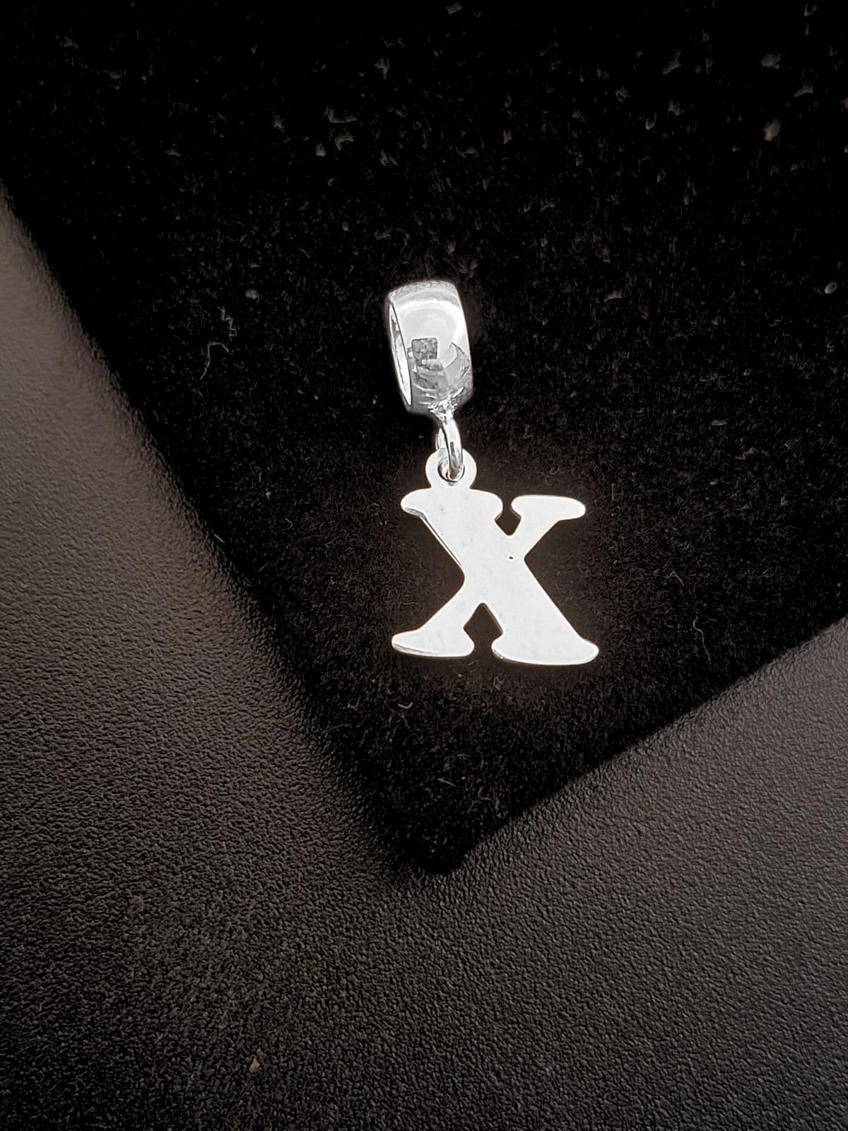 BERLOQUE LETRA X EM PRATA 925