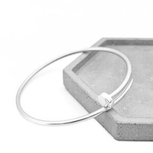 BRACELETE PREGO FEMININO PRATEADO